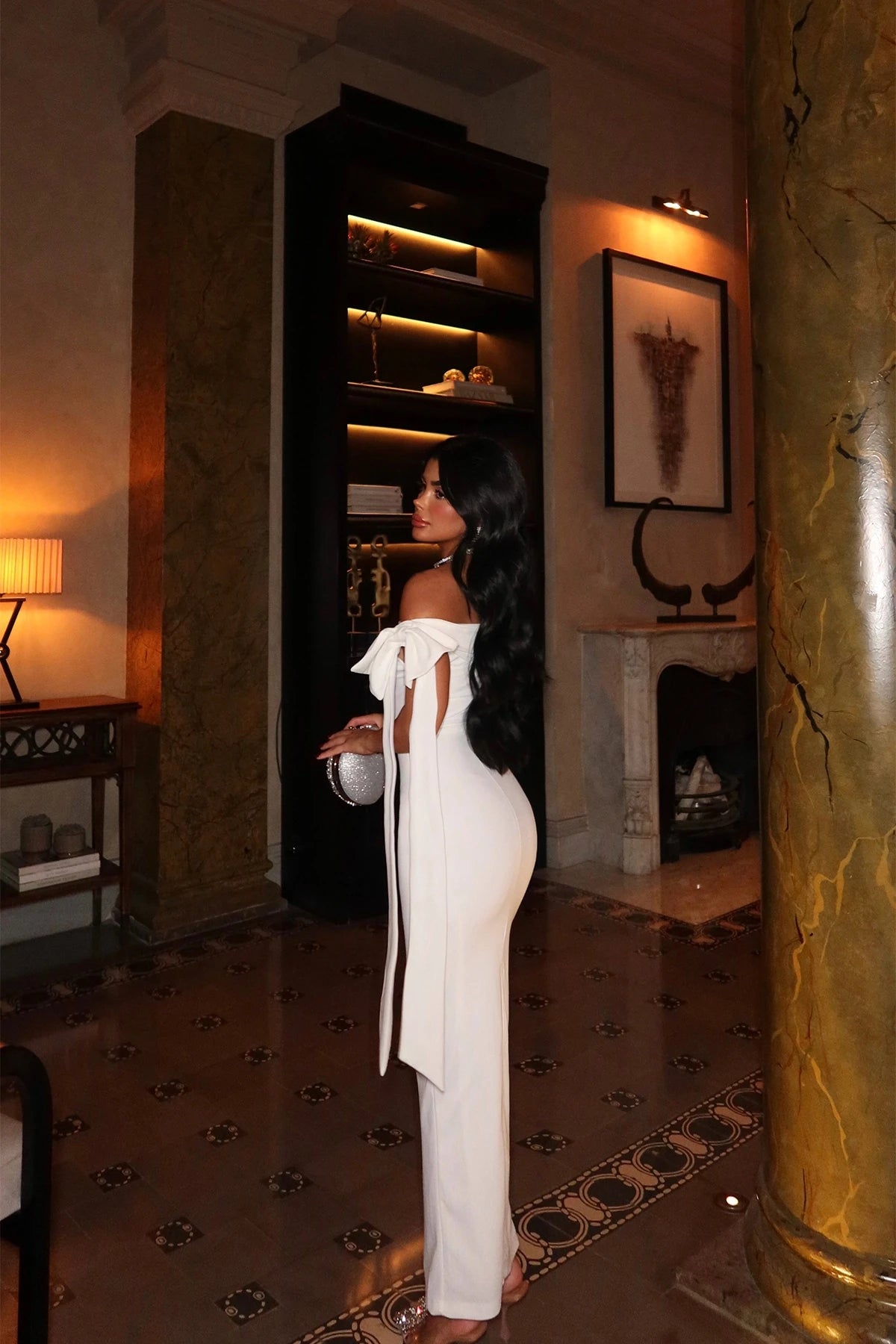 Brianna White Midi Dress