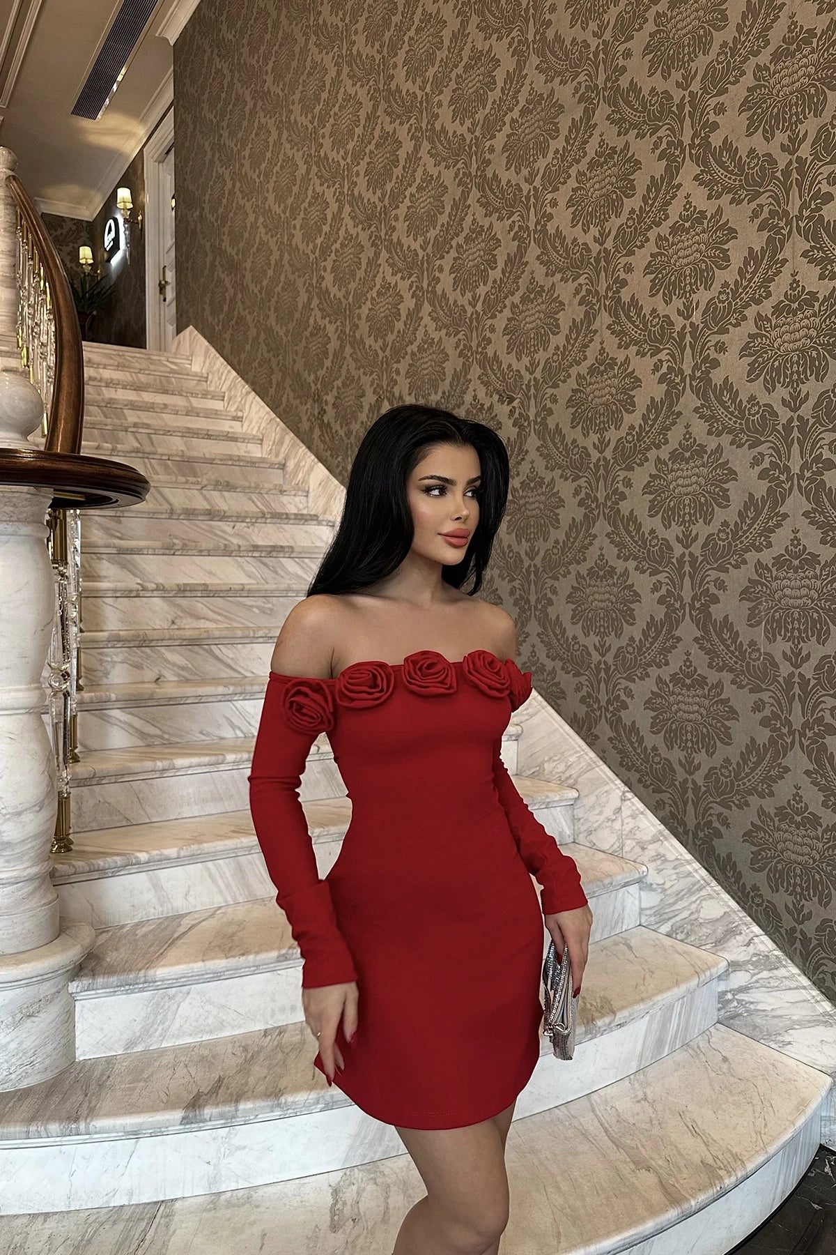 The Red Rose Mini Dress