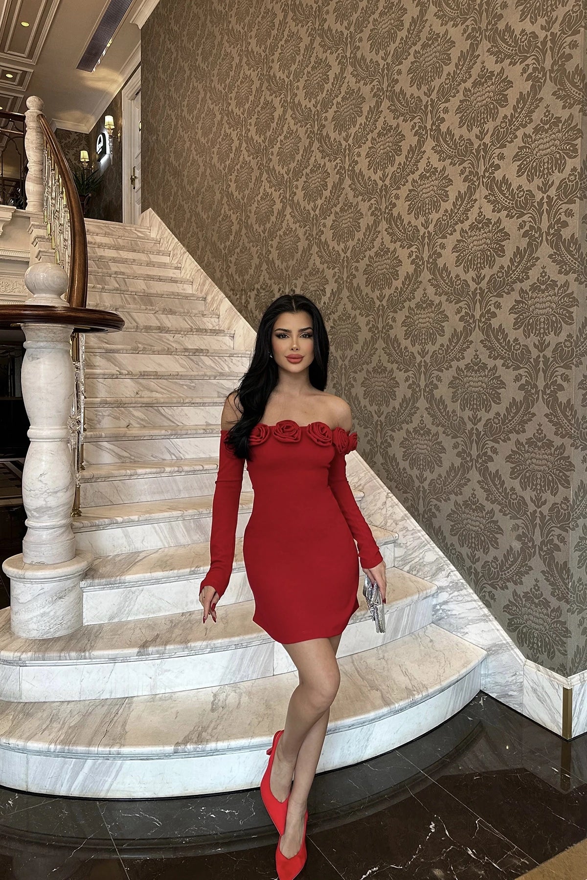 The Red Rose Mini Dress