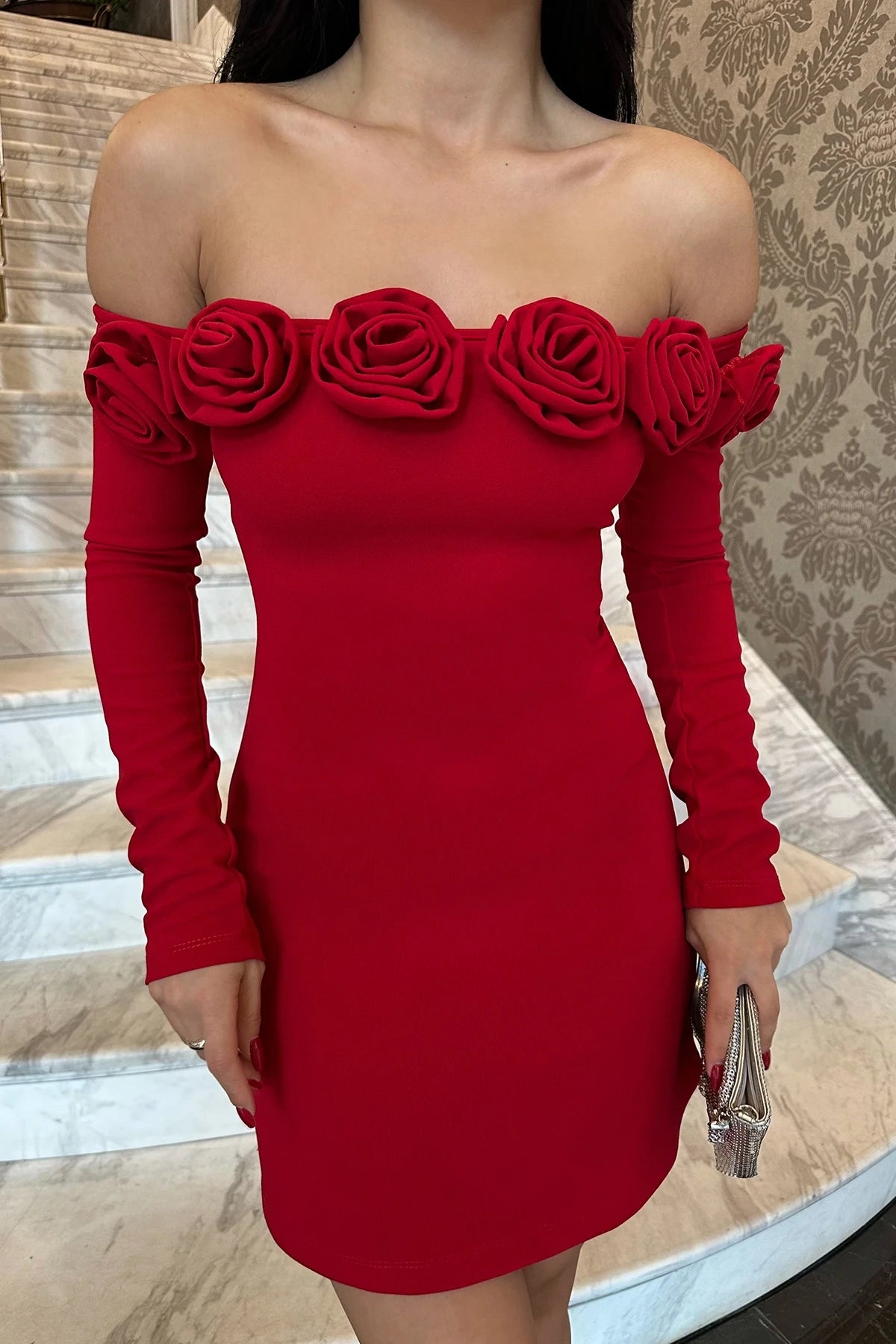 The Red Rose Mini Dress